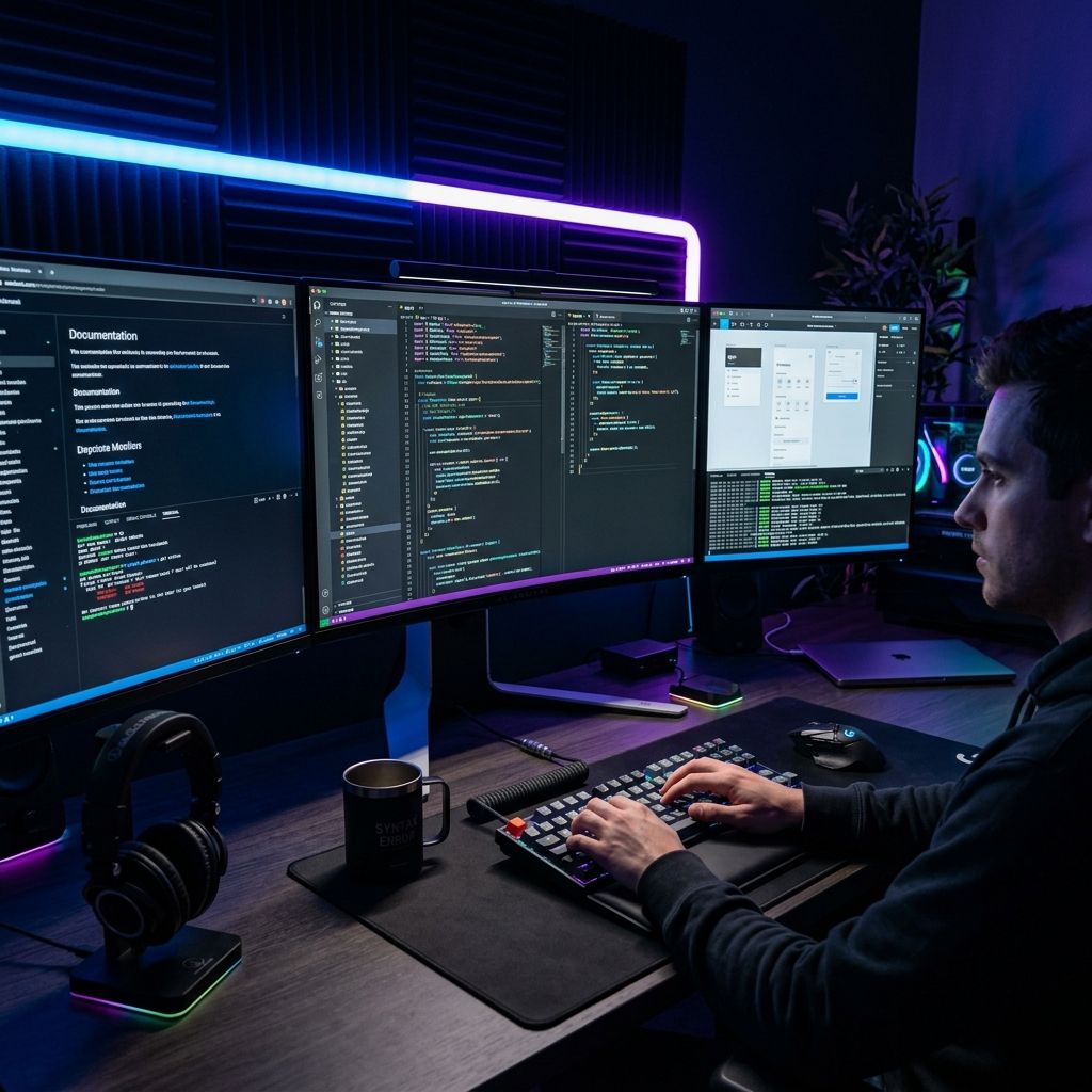 Ilizien engineer working across multiple screens